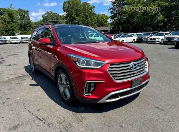 KM8SRDHF3HU202748 2017 HYUNDAI SANTA Red Widok z przodu