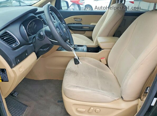 KNDMB5C19H6225913 2017 KIA SEDONA Black წინა პანელის ხედი