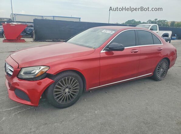 55SWF4JB2GU125155 2016 MERCEDES-BENZ C Red Հետևի ձախ