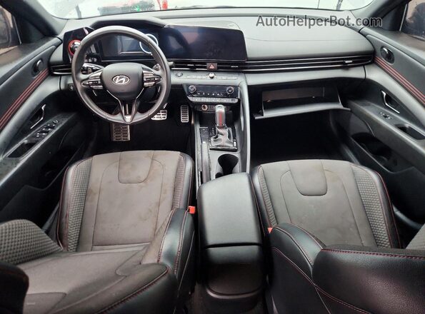 KMHLR4AF5PU581989 2023 HYUNDAI ELANTRA Charcoal ხელსაწყოთა პანელის ხედი