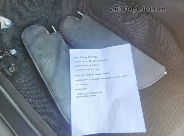 136371L131738 1971 CHEVROLET CHEVELLE Черный Вид подкапотного пространства