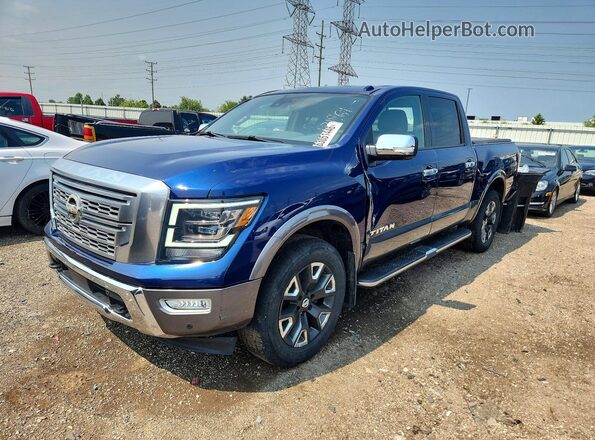1N6AA1ED1MN523889 2021 NISSAN TITAN Blue Tył lewy