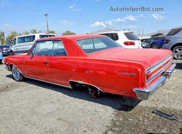 138375A149510 1965 CHEVROLET MALIBU Красный Задняя левая четверть