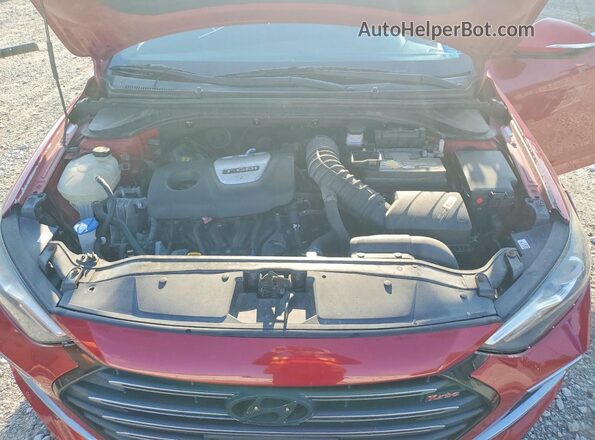 KMHD04LB3JU544939 2018 HYUNDAI ELANTRA Red Widok komory silnika