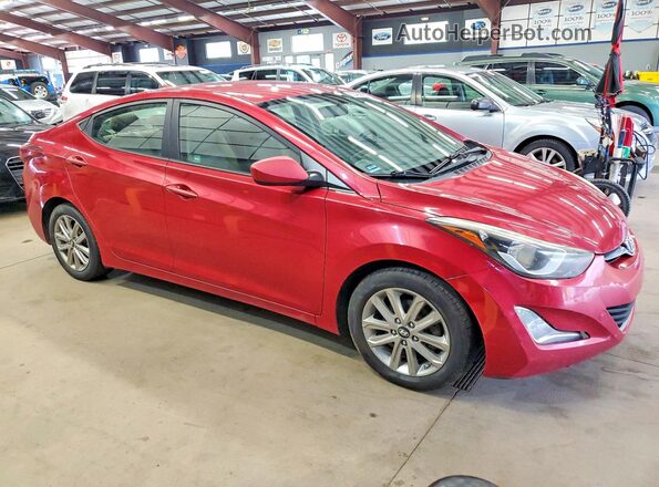 KMHDH4AE6GU517930 2016 HYUNDAI ELANTRA Burgundy Front view