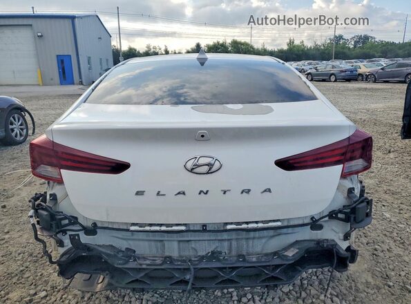 5NPD84LF6KH443230 2019 HYUNDAI ELANTRA White წინა სალონის ხედი