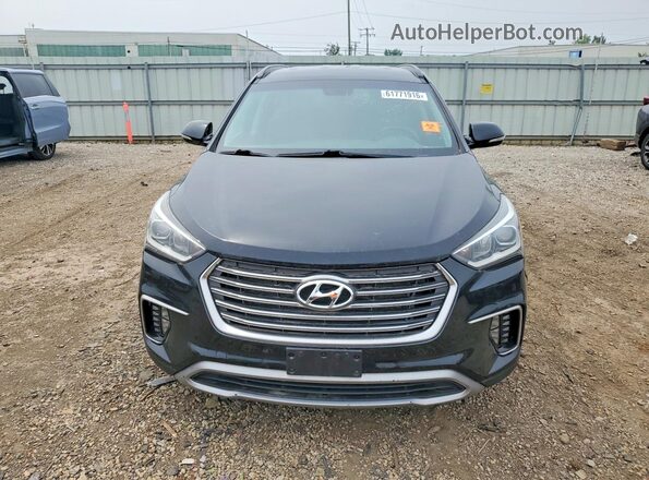 KM8SNDHF4JU279503 2018 HYUNDAI SANTA FE Black უკანა ხედი