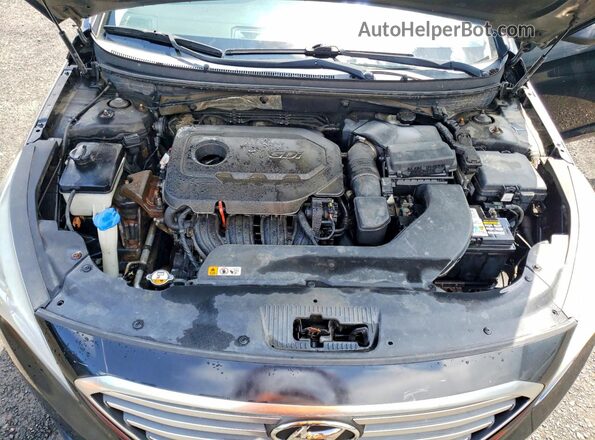 5NPE24AF1GH294922 2016 HYUNDAI SONATA Black Vista del compartimento del motor