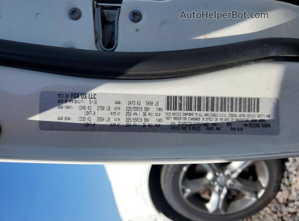 3C4PDCGG1GT217402 2016 DODGE JOURNEY White Widok wnętrza 360 stopni