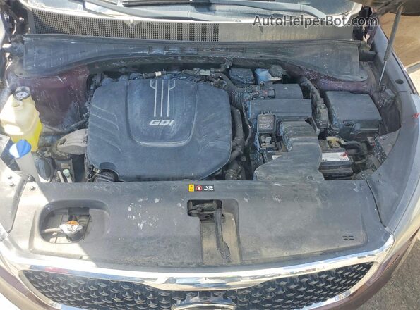 5XYPH4A56GG027734 2016 KIA SORENTO Темно-бордовый Вид подкапотного пространства