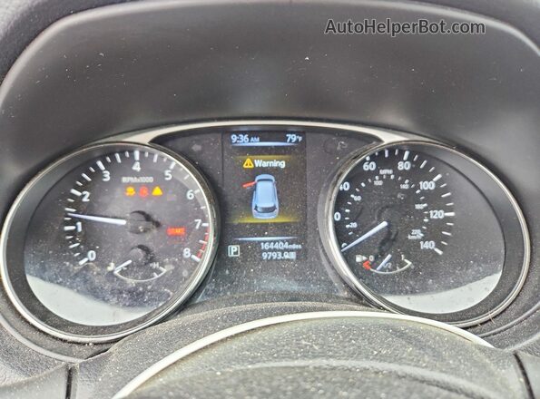 KNMAT2MV1GP717537 2016 NISSAN ROGUE Красный Вид задних сидений