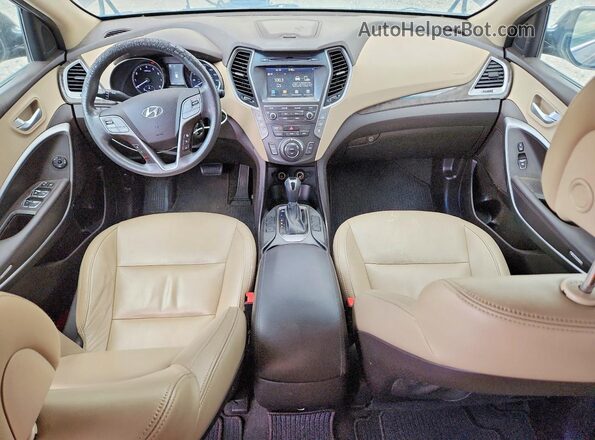 KM8SMDHF6HU220157 2017 HYUNDAI SANTA FE Brown Widok zestawu wskaźników