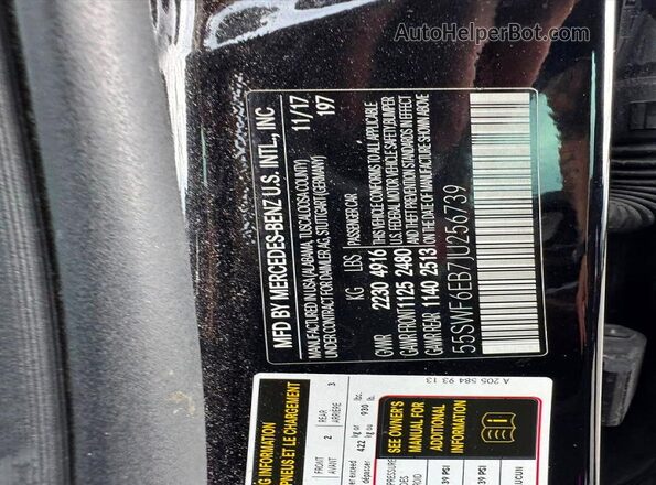 55SWF6EB7JU256739 2018 MERCEDES-BENZ C-CLASS Black Rear seats view