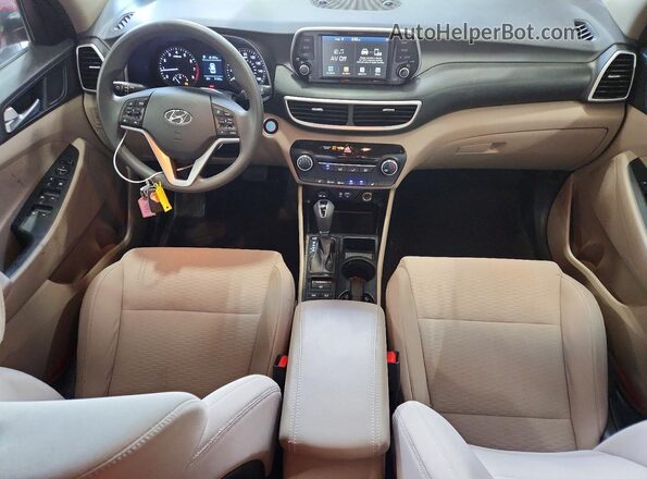 KM8J3CA47MU332607 2021 HYUNDAI TUCSON Red Instrument cluster view