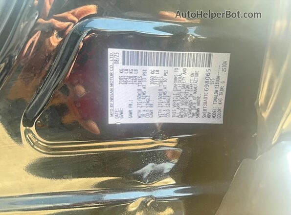 5N1BT3BA0TC698065 2026 NISSAN ROGUE Черный Вид задней части салона