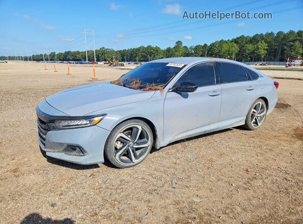 1HGCV1F39MA007505 2021 HONDA ACCORD Gray Задня ліва чверть