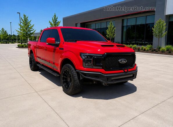1FTEW1E43KKF31769 2019 FORD F150 Red Trasero izquierdo