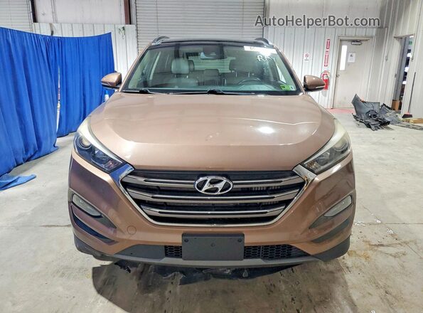 KM8J3CA21GU137542 2016 HYUNDAI TUCSON Коричневый Вид сзади