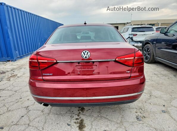 1VWAT7A33GC012050 2016 VOLKSWAGEN PASSAT Maroon Вид салону спереду