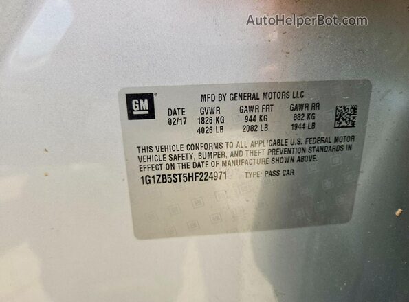 1G1ZB5ST5HF224971 2017 CHEVROLET MALIBU Silver სალონის 360-გრადუსიანი ხედი