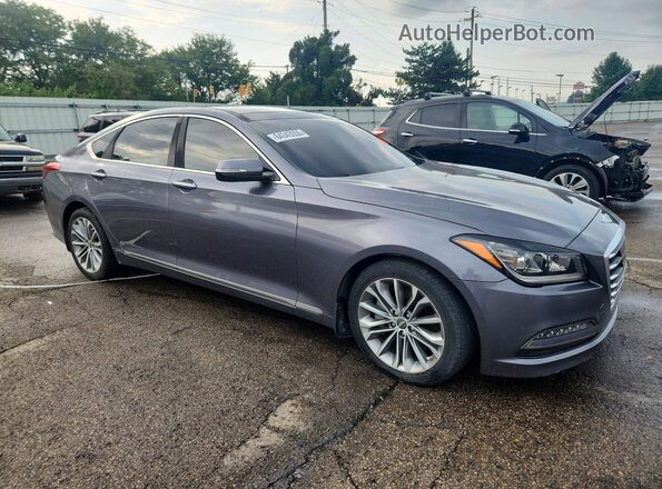 KMHGN4JEXGU134384 2016 HYUNDAI GENESIS Gray Vista frontal