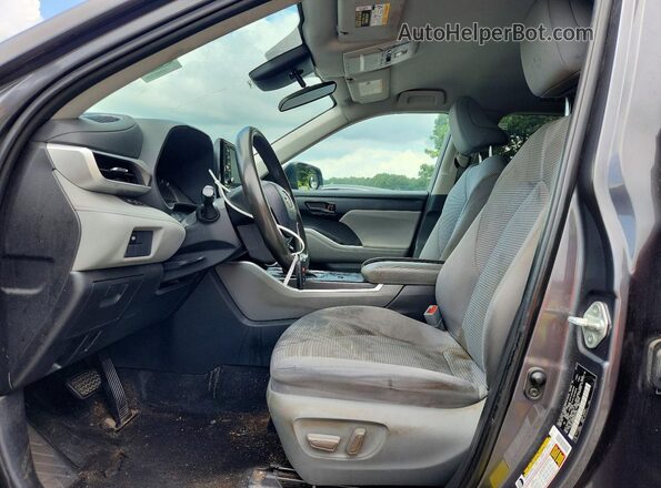 5TDCZRAH0MS534193 2021 TOYOTA HIGHLANDER Gray Dashboard view