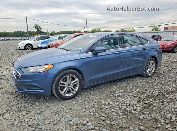 3FA6P0HD8JR179876 2018 FORD FUSION Blue Tył lewy