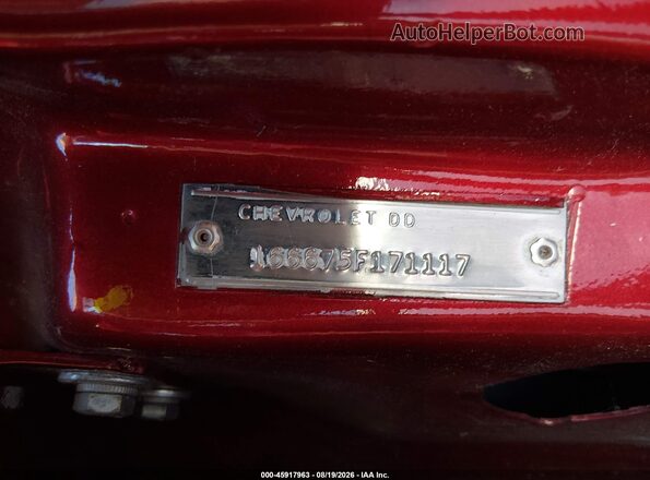 166675F171117     1970 CHEVROLET IMPALA Красный Вид подкапотного пространства