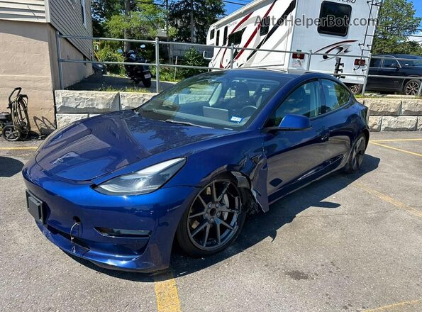 5YJ3E1EA1PF385831 2023 TESLA MODEL Синий Задняя левая четверть
