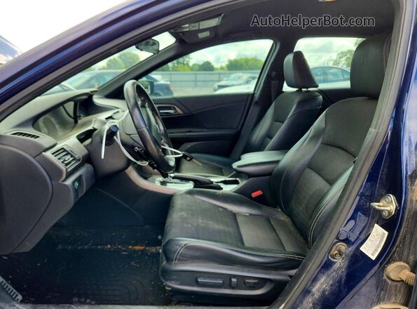 1HGCR2F52GA082210 2016 HONDA ACCORD Blue Widok deski rozdzielczej