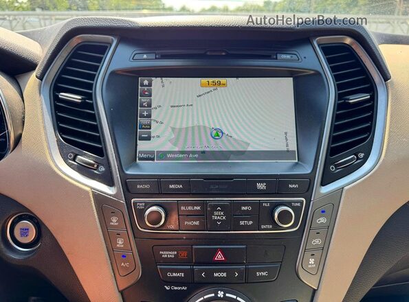 KM8SRDHF3HU202748 2017 HYUNDAI SANTA Red Widok wnętrza 360 stopni