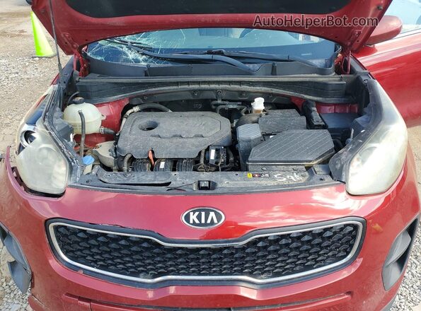 KNDPM3AC3H7296535 2017 KIA SPORTAGE Red VIN კოდის სტიკერის ხედი