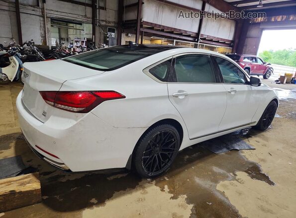 KMHGN4JE5JU251300 2018 GENESIS G80 White Առջևի աջ