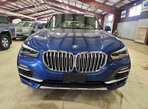 5UXCR6C52KLK87662 2019 BMW X5 Blue უკანა ხედი