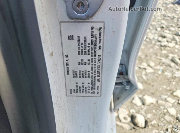 5YJ3E1EA7LF793311 2020 TESLA MODEL 3 White VIN կոդի պիտակի տեսք