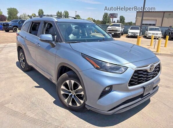 5TDHZRBHXNS241293 2022 TOYOTA HIGHLANDER Синий Задняя левая четверть