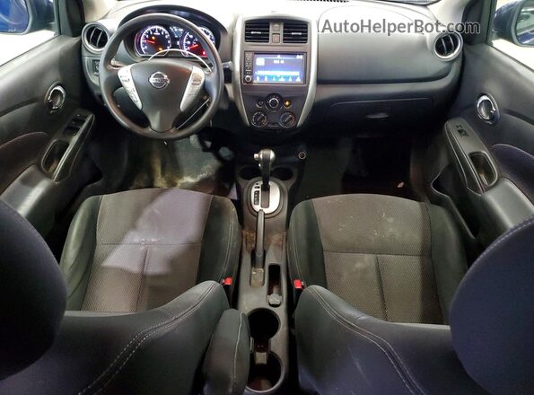 3N1CN7APXKL869085 2019 NISSAN VERSA Blue Вид щитка приладів