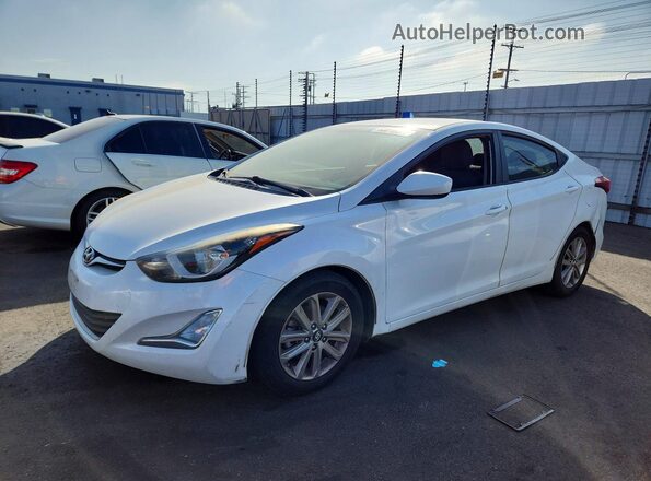 5NPDH4AE4GH750722 2016 HYUNDAI ELANTRA Белый Задняя левая четверть