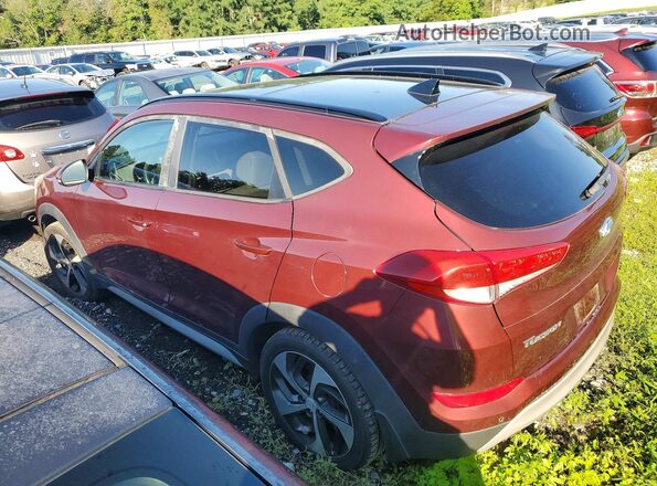 KM8J33A26JU632441 2018 HYUNDAI TUCSON Burgundy უკანა მარჯვენა