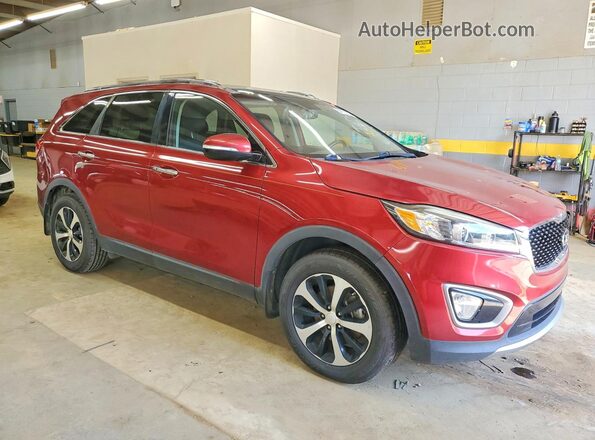 5XYPH4A18GG116413 2016 KIA SORENTO Red Front view