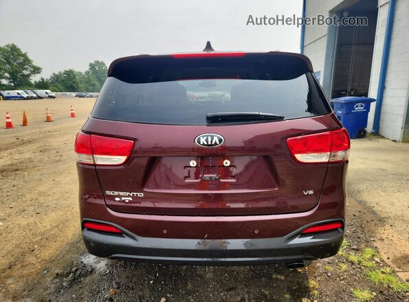 5XYPGDA5XHG240299 2017 KIA SORENTO Burgundy Vista interior delantera