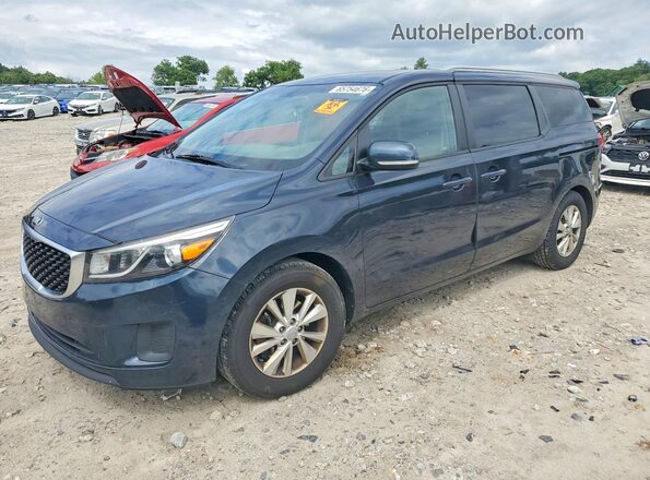 KNDMB5C15G6119506 2016 KIA SEDONA Blue Tył lewy