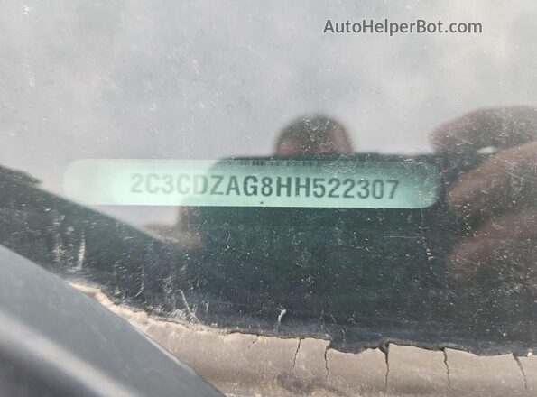 2C3CDZAG8HH522307 2017 DODGE CHALLENGER Black Widok naklejki z numerem VIN