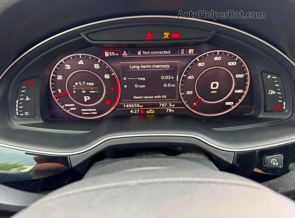 WA1VAAF71JD019111 2018 AUDI Q7 Silver Vista del salpicadero