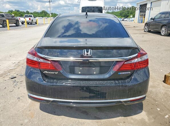 JHMCR6F35HC007820 2017 HONDA ACCORD Black Вид салону спереду