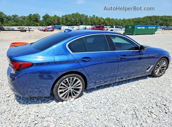 WBA53BH03MWX03301 2021 BMW 5 SERIES Blue Front right