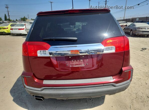 2GKALMEKXG6137417 2016 GMC TERRAIN Бордовый Вид салона спереди