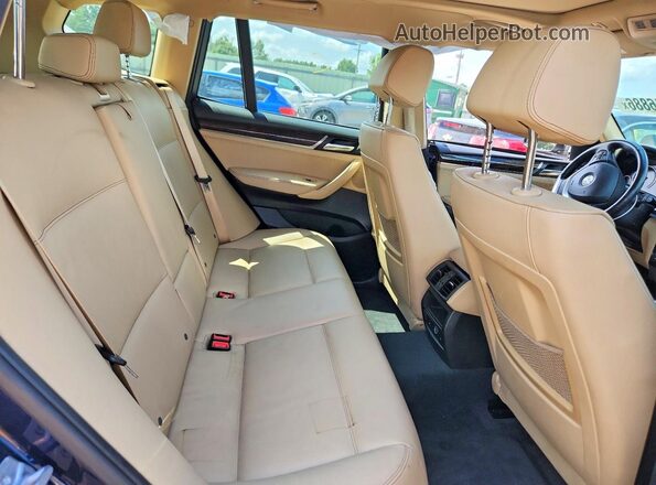 5UXWX9C58G0D73767 2016 BMW X3 Blue Engine compartment view