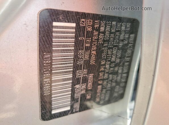 JN1BJ1CV8LW548500 2020 NISSAN ROGUE Silver VIN կոդի պիտակի տեսք