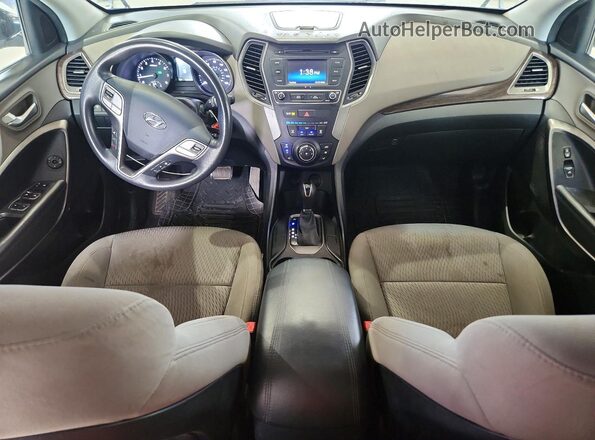 5XYZTDLB9HG441487 2017 HYUNDAI SANTA White Widok zestawu wskaźników